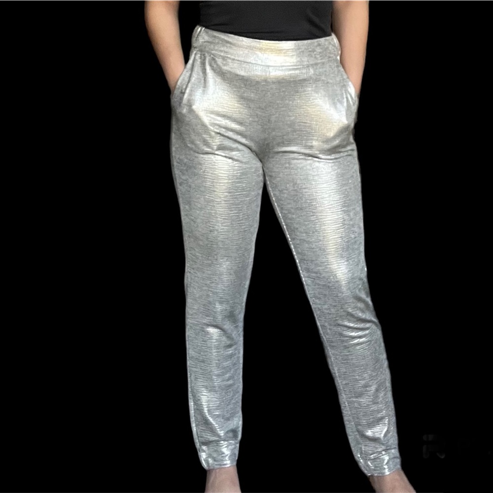 Maison D’amelie  silver gold pants.